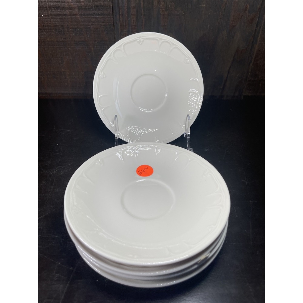 Lenox Casual Elegance 5 Saucer Plates Ivory China Dinner Party Bread NEW